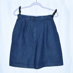 70s Vintage High-waist Denim Shorts